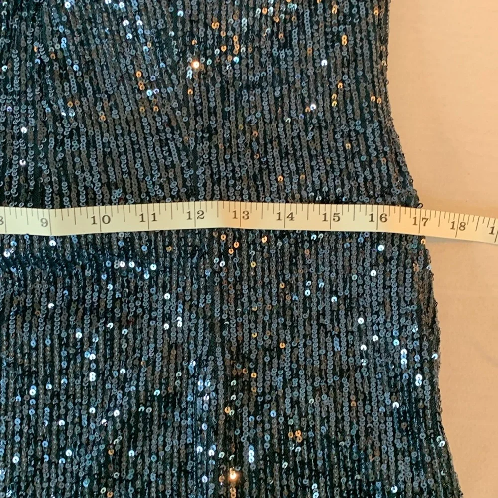 Elegant Navy Sequin Dress - Picture 8 of 10